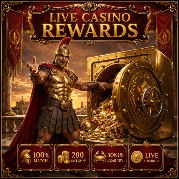 Caveau dorato di premi che si apre ai tavoli del casinò live Legiano