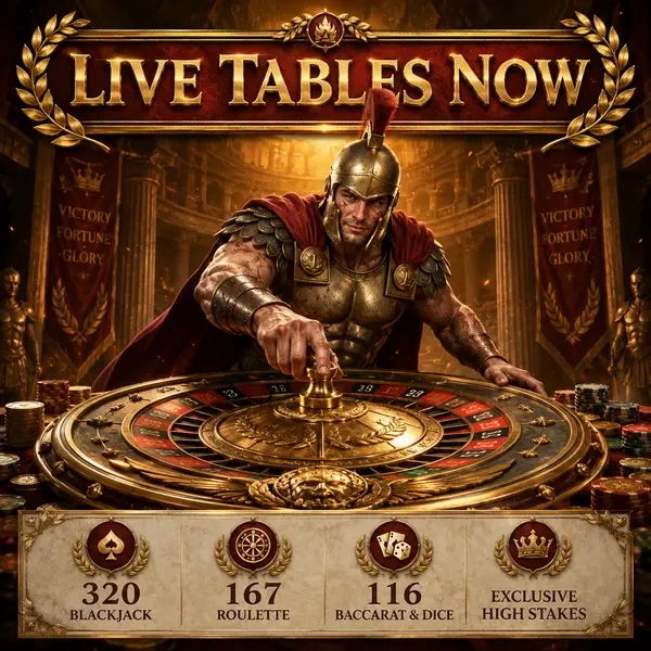 Legiano fa girare l'ornata ruota della roulette ai tavoli Live Tables Open Now del casinò live
