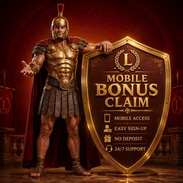 Campione Legiano protegge bonus senza deposito mobile con scudo dorato