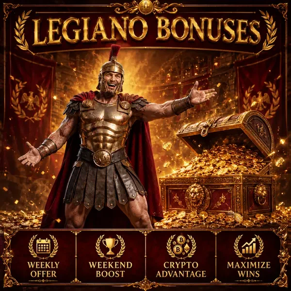 Giocatore che raccoglie premi bonus del weekend al forziere del tesoro Legiano