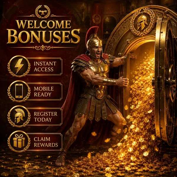 Gladiatore Legiano apre caveau dorato rivelando bonus di benvenuto nell'app mobile